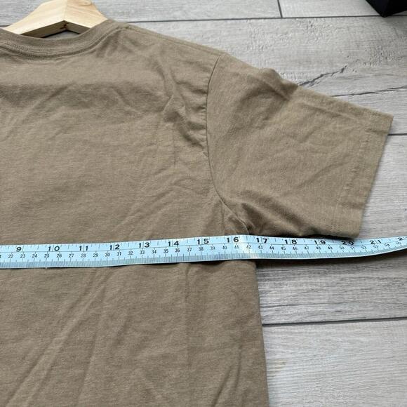 Patagonia Fitz Roy Bear T-Shirt Brown Sz Small Organic Cotton Logo Graphic Tee - Picture 7 of 8